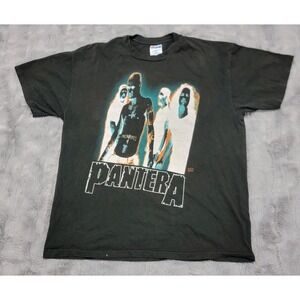 Vintage Pantera Shirt Mens XL (Fits Large) Black Good Bad Vulgar Band Tee 90s